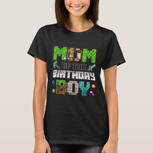 Mom Of The Birthday Boy Funny Gaming Birthday Xel  Tシャツ (正面)