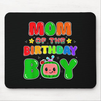 Mom Of The Birthday Boy Funny Melon Family Party M マウスパッド