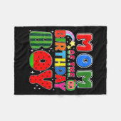 Mom Of The Birthday Boy Melon Family Matching Funn フリースブランケット (正面(横))