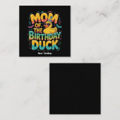 Mom Of The Birthday Duck Rubber Duck Birthday Girl スクエア名刺 (正面/裏面)