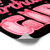 Mom Of The Birthday Girl Family Nk Coquette Bow  ポスター (角)