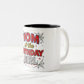 Mom of the Birthday Girl Mug  ツートーンマグカップ (正面右)