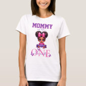 Mom of the Sweet ONE Afro Baby Girl 1st誕生日 Tシャツ (正面)