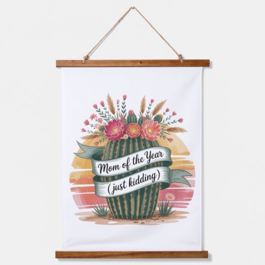 Mom Of The Year (Just Kidding) 吊り下げ型タペストリー (正面)