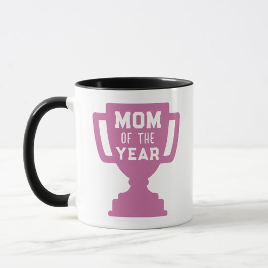 Mom of the Year Trophy Design マグカップ (左)