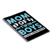 Mom Of Twin Boys クラシックOverachiever Twin Mom Twi ノートブック (右側)