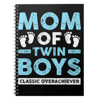Mom Of Twin Boys クラシックOverachiever Twin Mom Twi ノートブック