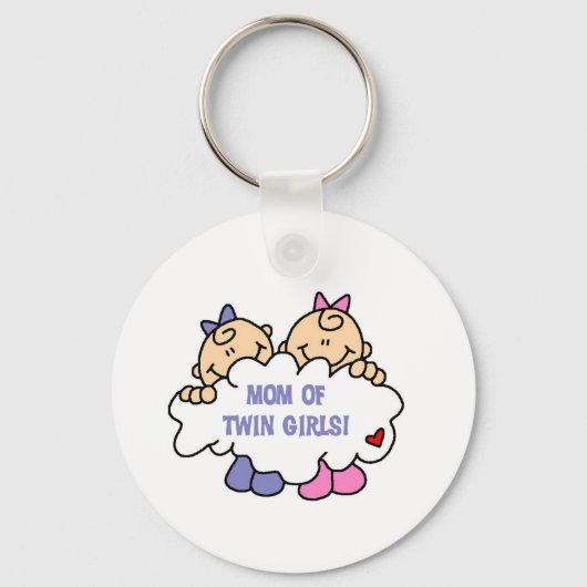 Mom of Twin Girls キーホルダー (正面)