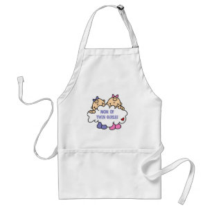Mom of Twin Girls T-shirts and Gives スタンダードエプロン