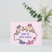Mom of Twin Girls T-shirts and Gives ポストカード (スタンド正面)