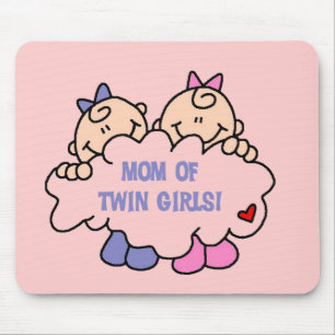 Mom of Twin Girls T-shirts and Gives マウスパッド