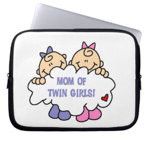 Mom of Twin Girls T-shirts and Gives ラップトップスリーブ