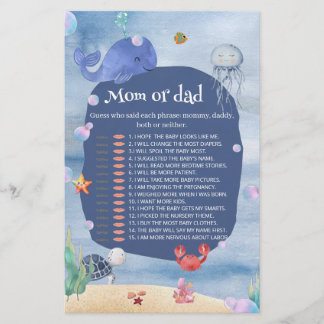 Mom or Dad Game Sea You Soon 海の生き物