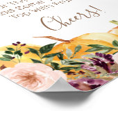 Mom-osaバーフローラカボチャ赤ちゃんシャワーサイン ポスター (角)