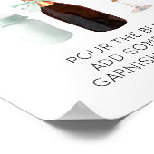 Mom-osaバーベビーシャワーグリーンsipのサイン&参照 ポスター (角)