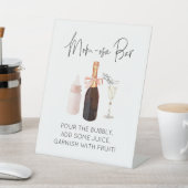 Mom-osaバーベビーシャワーピンクのサイン 台座サイン (インサイチュ)