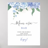 Mom-osaバーボーイブルーアジサイ赤ちゃんシャワー ポスター (正面)