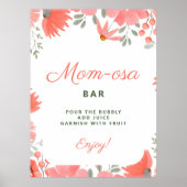 Mom-osaバー小さなワイルドフラワーガール赤ちゃんシャワー ポスター (正面)