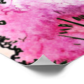 Mom-osaパリボンジュールベフランスのベビーシャワー ポスター (角)