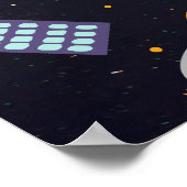 Mom-osa宇宙ボーイプラネット宇宙飛行士ベビーシャワー ポスター (角)