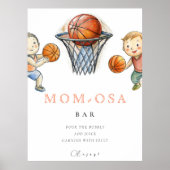 Mom-osa我々の小さなチャムバスケットボールベビーシャワー ポスター (正面)