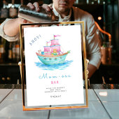 Mom-osa Ahoyそれはベビー船の動物ベビーシャワーである ポスター