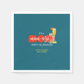 Mom-osa Baby Shower  スタンダードカクテルナプキン (正面)