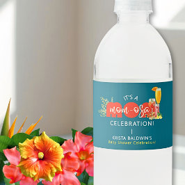 Mom-osa Baby Shower Water Bottle Labels ペットボトルラベル