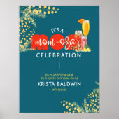 Mom-osa Baby Shower Welcome Sign ポスター (正面)