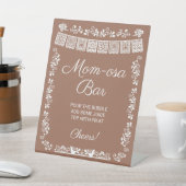 Mom-osa Bar テラコッタ ベビーシャワー 台座サイン (インサイチュ)