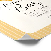 Mom-osa Bar Bee Themed Baby Shower Table Sign ポスター (角)