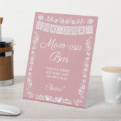 Mom-osa Bar Blush Pink Baby Shower 台座サイン (インサイチュ)