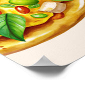 Mom-osa OhベビーピザトマトOliviaベビーシャワー ポスター (角)