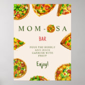 Mom-osa OhベビーピザトマトOliviaベビーシャワー ポスター (正面)