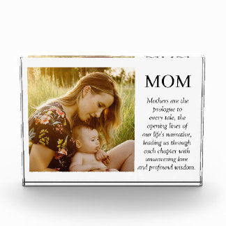 MOM Overlay Custom Quote Elegant Mothers Day Gift フォトブロック