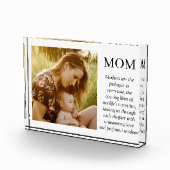 MOM Overlay Custom Quote Elegant Mothers Day Gift フォトブロック (右)