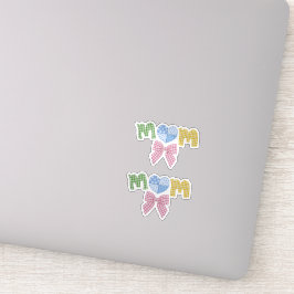 Mom Patchwork Mother's Day Die Cut Vinyl Stickers シール