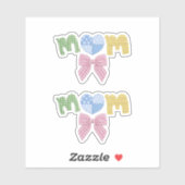 Mom Patchwork Mother's Day Die Cut Vinyl Stickers シール (シート)