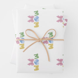 Mom Patchwork Mother's Day Gift ラッピングペーパーシート