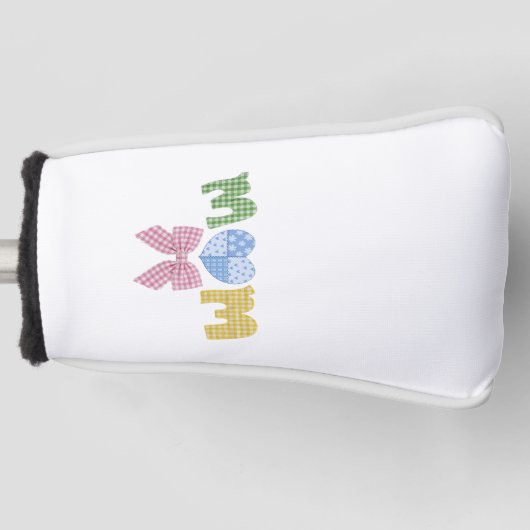 Mom Patchwork Mother's Day Gift Custom  ゴルフヘッドカバー (正面)