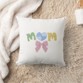 Mom Patchwork Mother's Day Gift Custom Photo クッション (ブランケット)