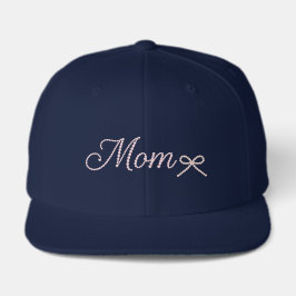 Mom Pearl Script Glam Stylish Hat キャップ