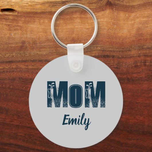 Mom Personalized name  キーホルダー (正面)