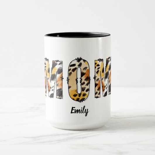 Mom Personalized Name  マグカップ (中央)