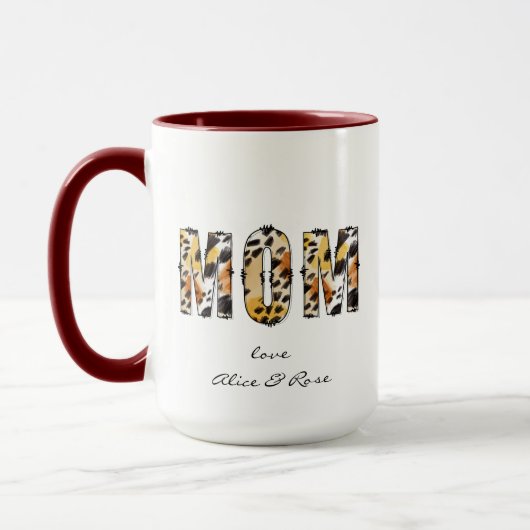 Mom Personalized Name  Mug マグカップ (左)