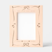 Mom Photo Frame personalized Ribbon レーザー彫刻フレーム (正面)