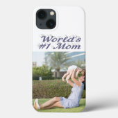 Mom Photo gray text iPhone Case Case-Mate iPhoneケース (裏面)