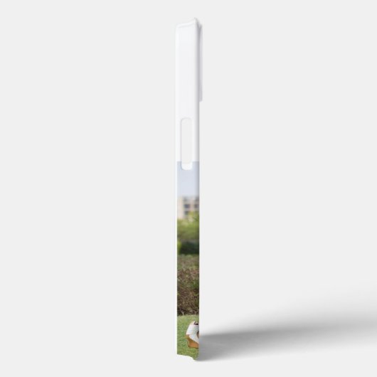 Mom Photo sky blue text iPhone Case Case-Mate iPhoneケース (裏面 / 右)