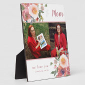 Mom Photo We love you Mother's Day Giftフローラ フォトプラーク (側面)