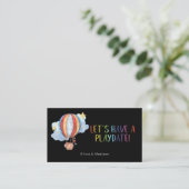 Mom Playdateおもしろいカラフルバルーンコールカード 名刺 (スタンド正面)